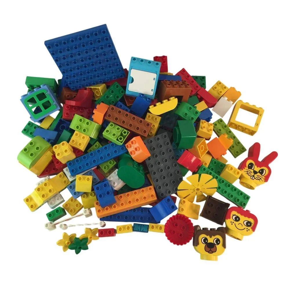 Lego Duplo Building Blocks Lot 180+ Pcs‎ Base Plate Door Window Some Vintage